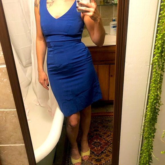 Navy/Royal blue H&M fitted dress - Picture 9 of 16